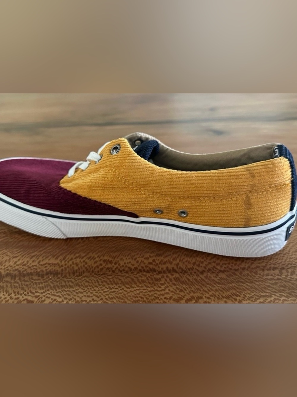 Sperry Top-Sider Striper I| CVO Corduroy Colorblock Sneaker  "Khaki Multi" | S:9 - Picture 14 of 14